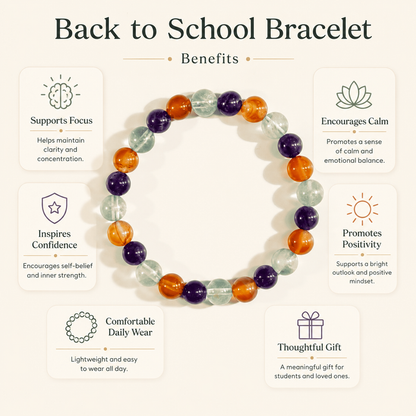 BACK TO SCHOOL Crystals Bracelet, Crystals for Student.