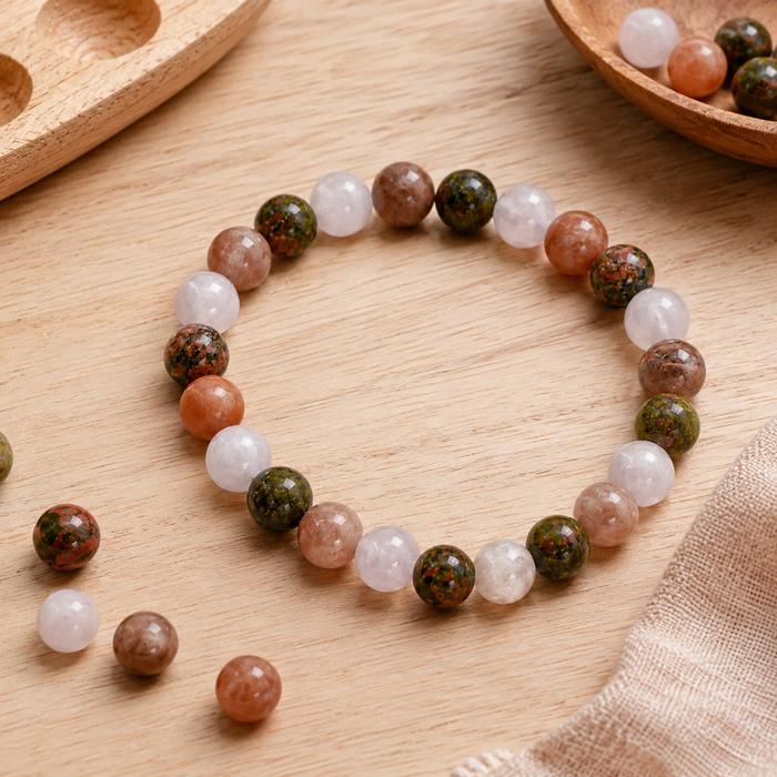 Balancing FERTILITY Crystal Bracelet (Assisting, Environment, Promotes)