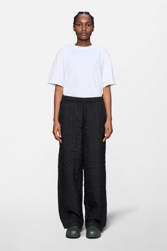 RAINS Banja Liner Pants Wide Black Pants