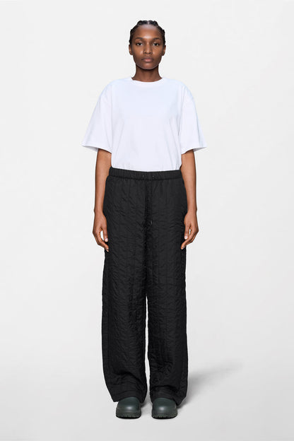 RAINS Banja Liner Pants Wide Black Pants