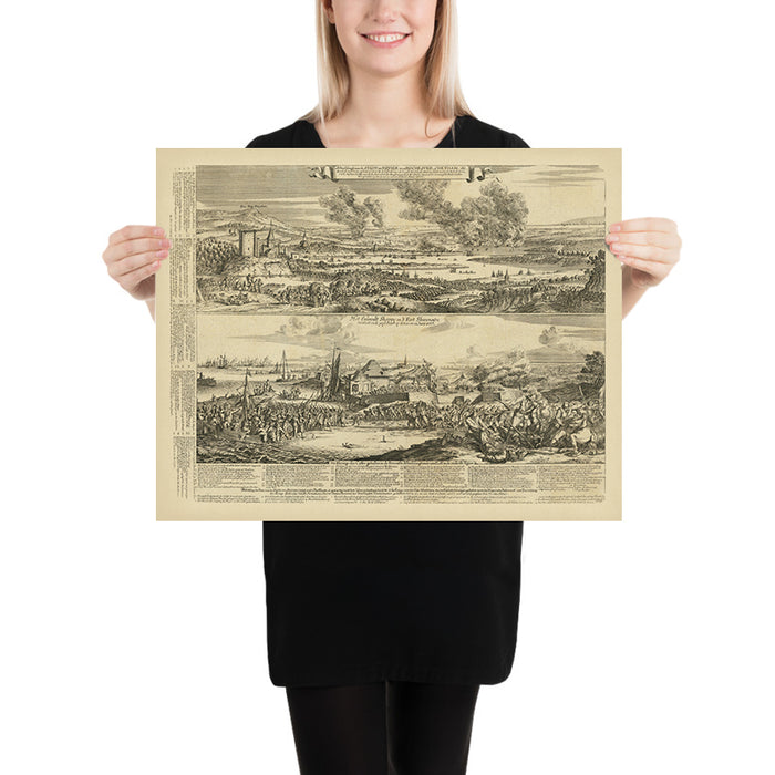 Battle of Chatham / Raid on the Medway by Romeyn De Hooghe, 1669: Anglo-Dutch War