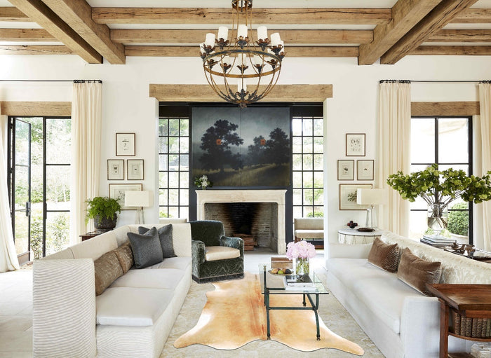 Beige Cowhide Rug #B3620