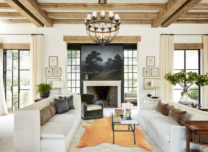 Beige Cowhide Rug #B4535