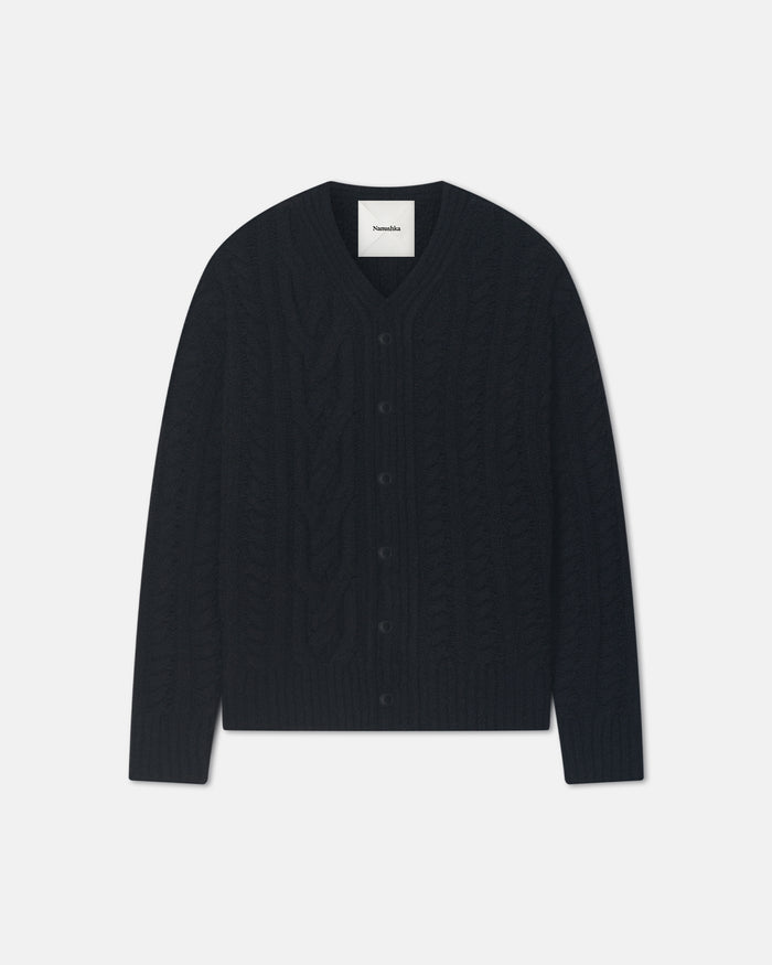 Berit - Boucle cardigan - Black