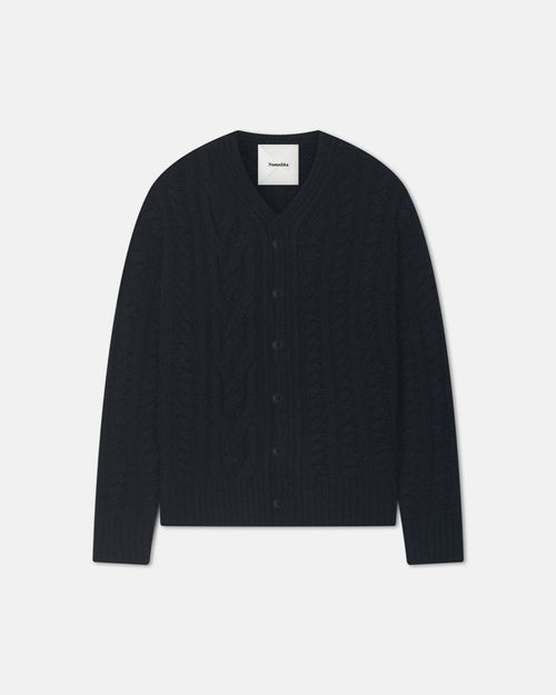 Berit - Boucle cardigan - Black