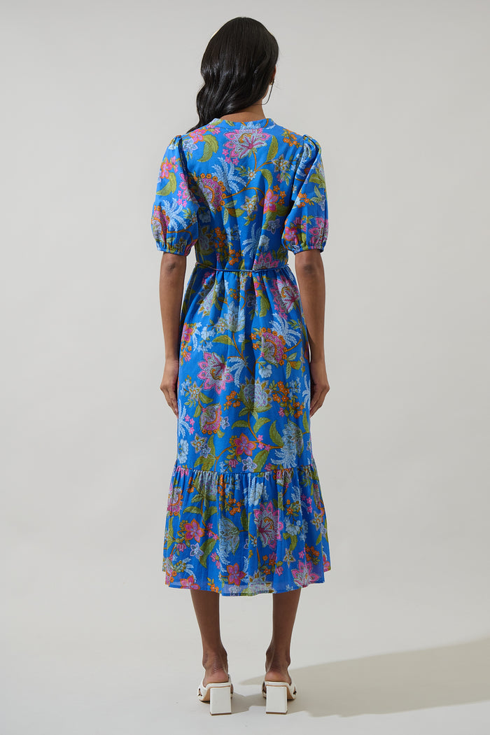 Beth Button Down Midi Dress Sunlit Floral