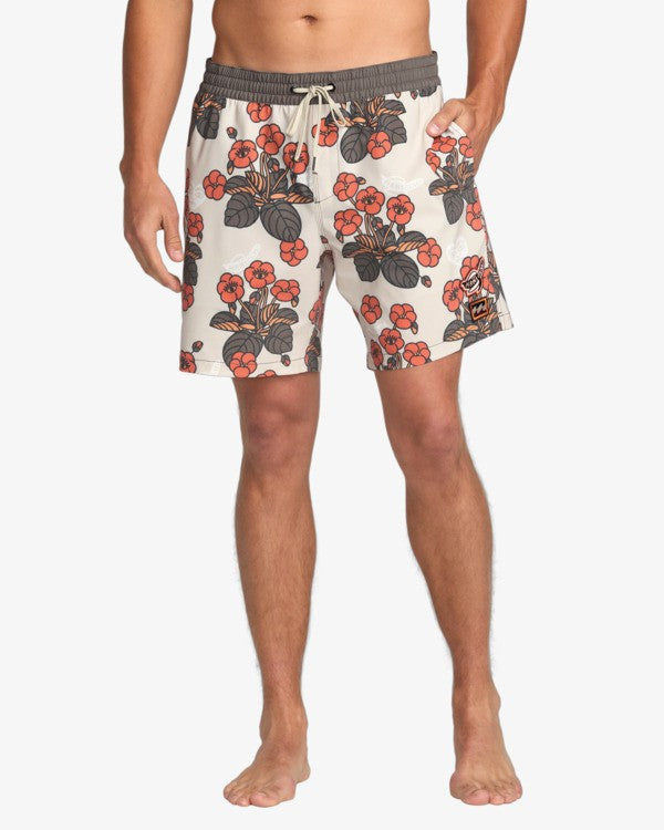 BILLABONG מכנסי בגד ים בשילוב בהדפס
