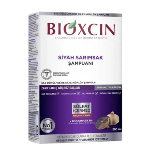 Bioxcin Black Garlic Anti-Hair Loss & Thinning Shampoo 300Ml