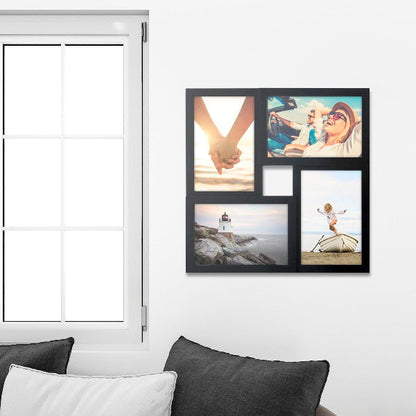 Black 4-Opening Junction Collage Picture Frame Lifestyle
