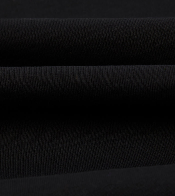 Black Cotton Crew Neck Hiking T-Shirt