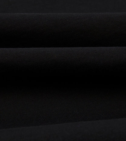 Black Cotton Crew Neck Hiking T-Shirt
