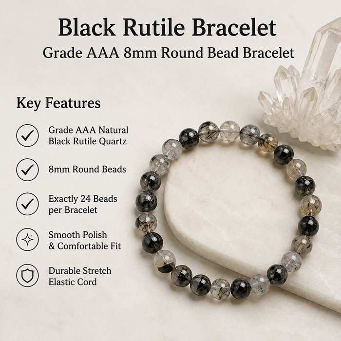 Black Rutile Bracelet (Trauma and Depression)