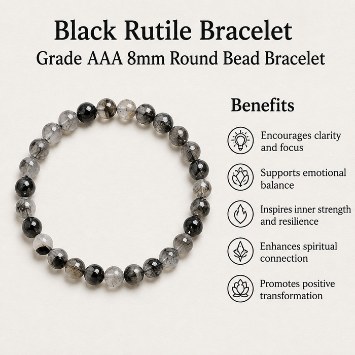 Black Rutile Bracelet (Trauma and Depression)