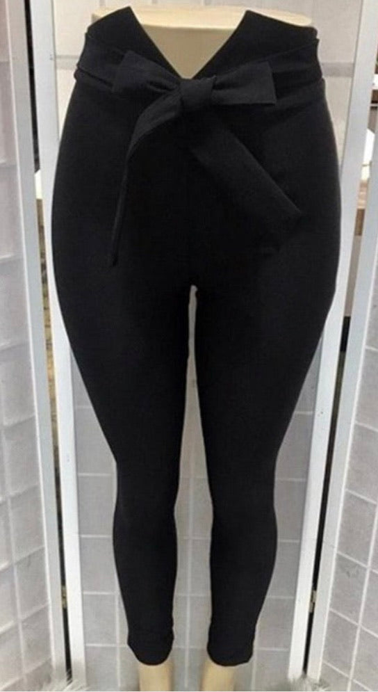 Black Solid Pants