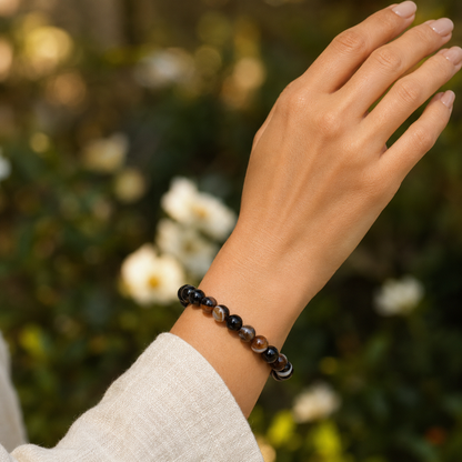 Black Sulemani Agate Bracelet (Luck And Good Fortune)