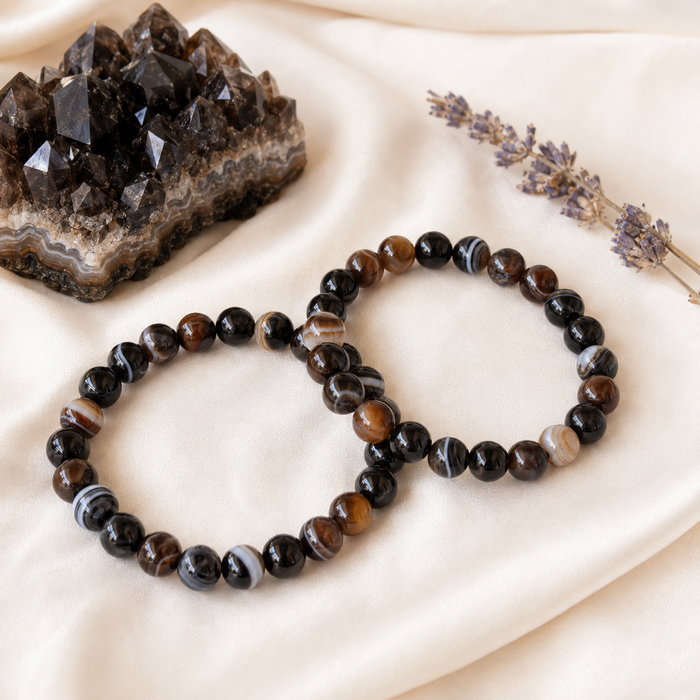 Black Sulemani Agate Bracelet (Luck And Good Fortune)