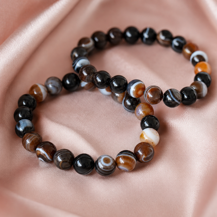 Black Sulemani Agate Bracelet (Luck And Good Fortune)