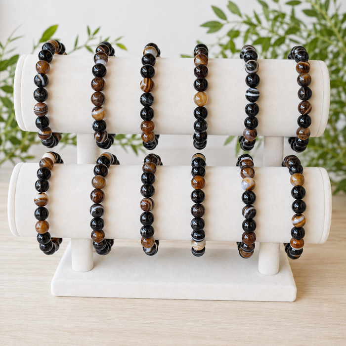 Black Sulemani Agate Bracelet (Luck And Good Fortune)