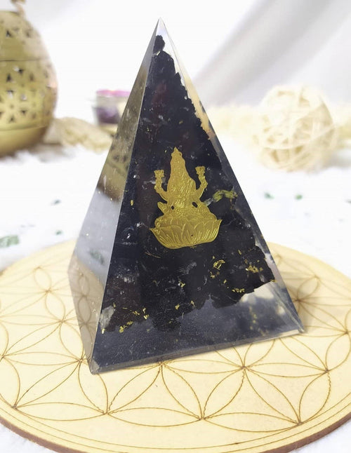 Black Tourmaline Orgone Laxmi Pyramid