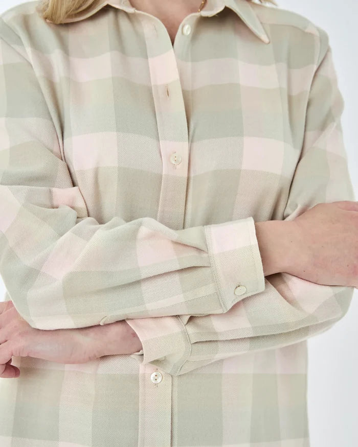 Blaine Soft Handle Pure cotton Checked Blouse
