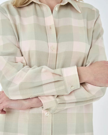 Blaine Soft Handle Pure cotton Checked Blouse