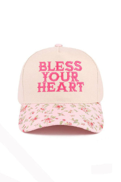 "Bless Your Heart" Cap-Floral-Cute-Trendy-Shop-Womens-Boutique-Clothing-Store