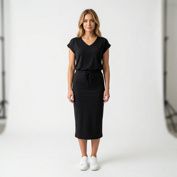 Blouse Tee & Classic Skirt Set