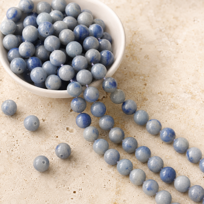 Blue Aventurine Beads, Natural Round Crystal Beads 4mm to 12mm