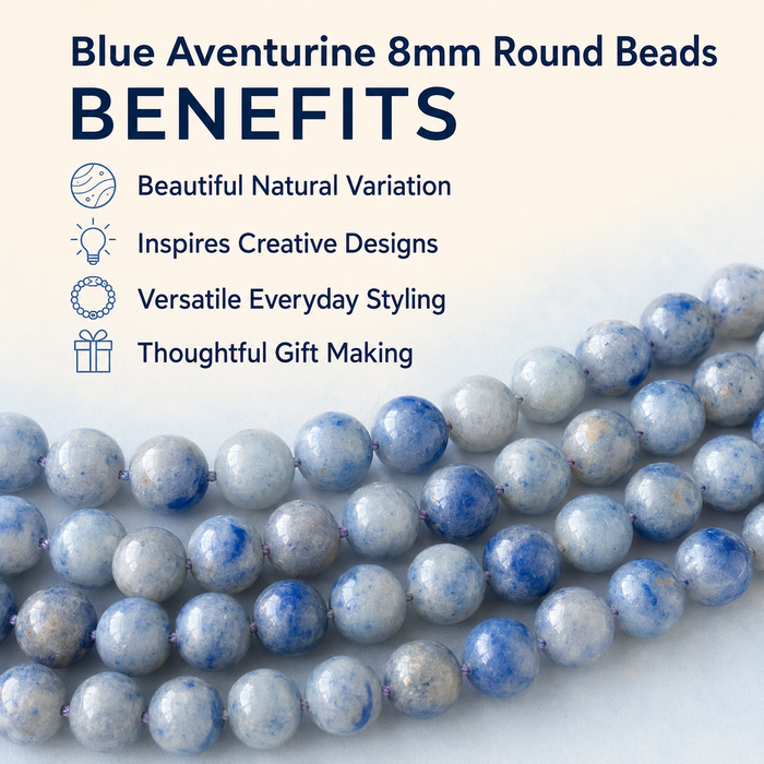 Blue Aventurine Beads, Natural Round Crystal Beads 4mm to 12mm