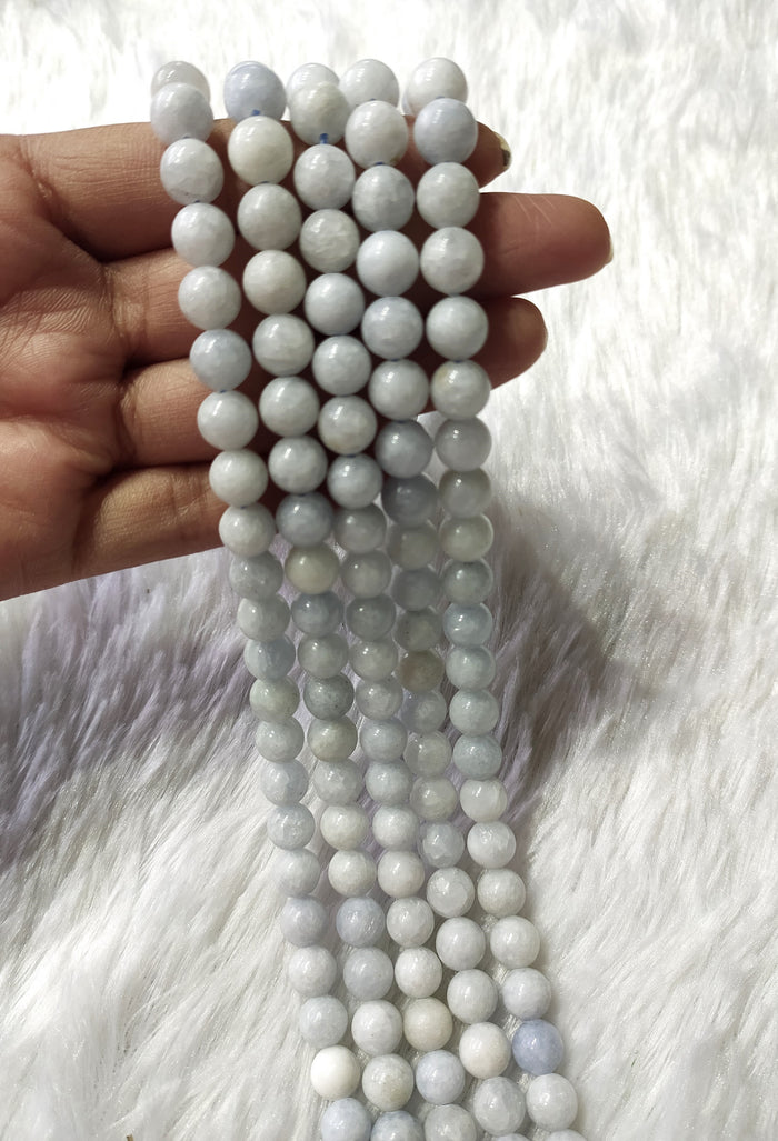 Blue Celestite Gemstone Beads, Crystal Beads for Jewelry