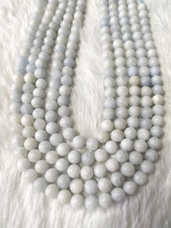 Blue Celestite Gemstone Beads, Crystal Beads for Jewelry