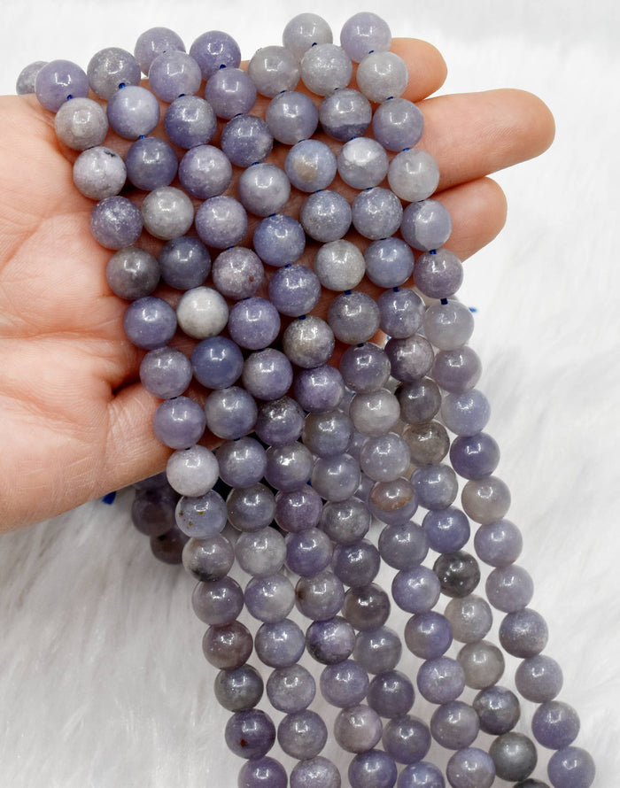 Blue Lepidolite A Grade 6mm, 8mm, 10mm Round Beads