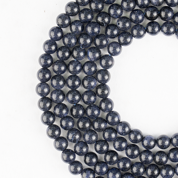 Blue Sandstone Beads, Natural Round Crystal Beads 4mm to 12mm
