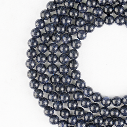 Blue Sandstone Beads, Natural Round Crystal Beads 4mm to 12mm