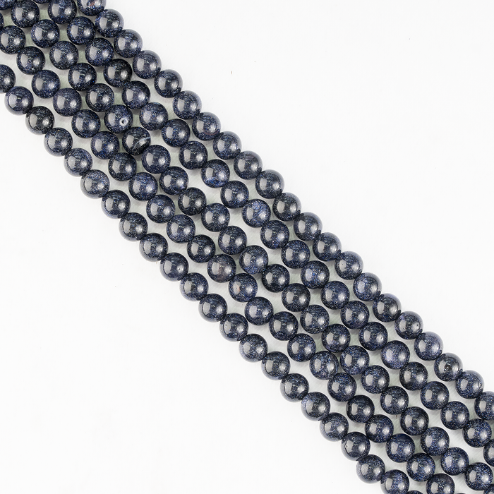 Blue Sandstone Beads, Natural Round Crystal Beads 4mm to 12mm
