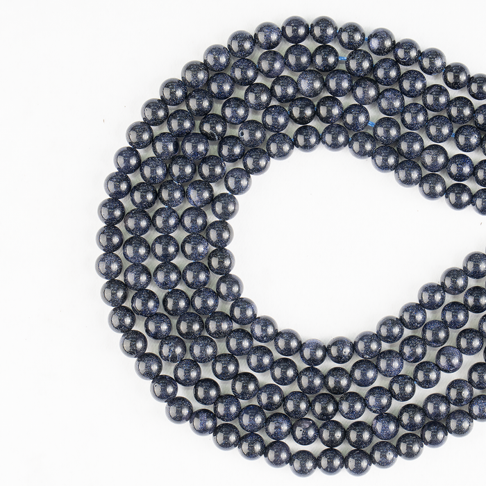 Blue Sandstone Beads, Natural Round Crystal Beads 4mm to 12mm