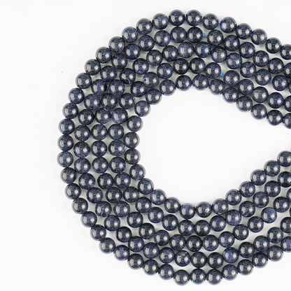 Blue Sandstone Beads, Natural Round Crystal Beads 4mm to 12mm