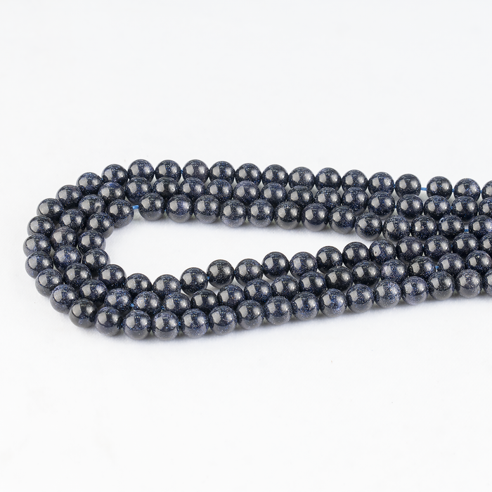 Blue Sandstone Beads, Natural Round Crystal Beads 4mm to 12mm