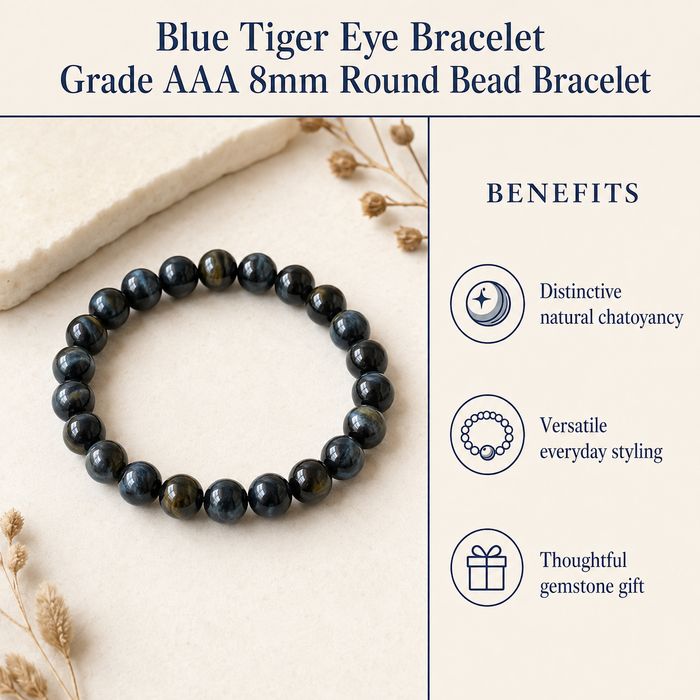 Blue Tiger Eye Bracelet (Generosity and Dreams)