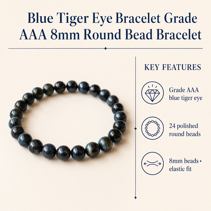 Blue Tiger Eye Bracelet (Generosity and Dreams)
