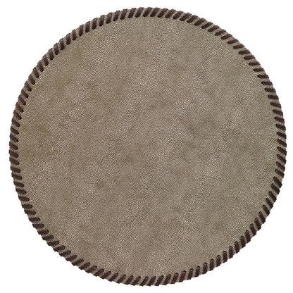 Bodrum Whipstitch Bronze 15 Inch Round Placemats Set of 4