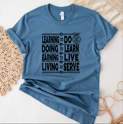 Bold FFA Motto Black Ink – Bella Canvas T-Shirt