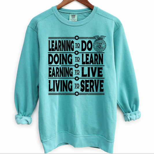Bold FFA Motto Black Ink – Crewneck