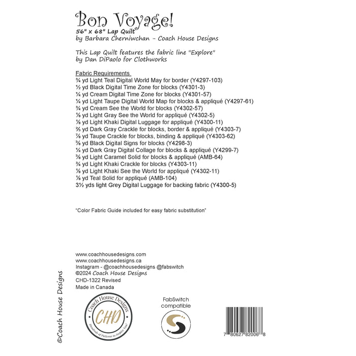 Bon Voyage! Quilt Pattern
