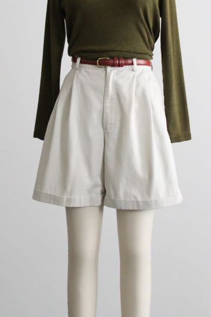 bone cotton shorts