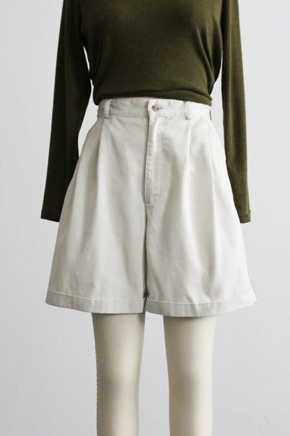 bone cotton shorts
