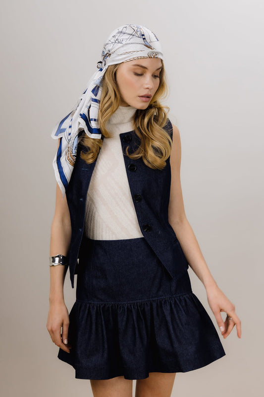 Urban Pioneers Female Bonnie Waistcoat VEST DARK NAVY DENIM