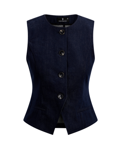 Urban Pioneers Female Bonnie Waistcoat VEST DARK NAVY DENIM