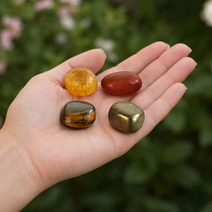 Boost CONFIDENCE Crystal Kit, Gemstone Tumble Kit, Confidence Crystal Gift Set.