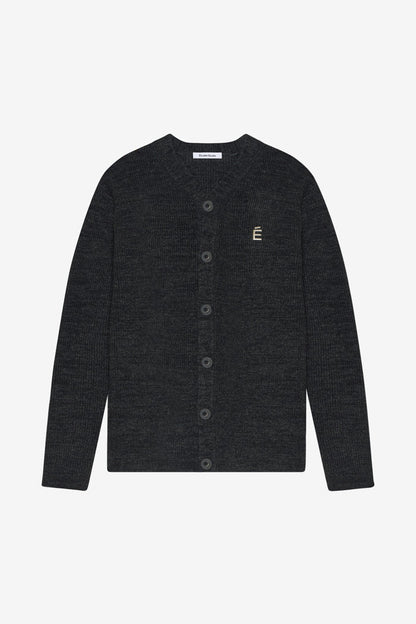 BORIS CARDIGAN ACCENT CARDIGAN - CHARCOAL T1 / CHARCOAL